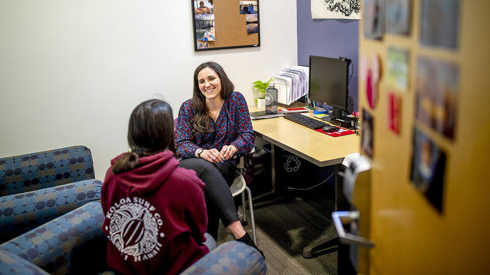 Photo of a counseling session.