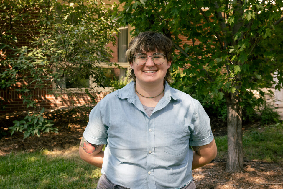 Headshot of Ray Vidrine. Outdoors, wearing a blue button up.
